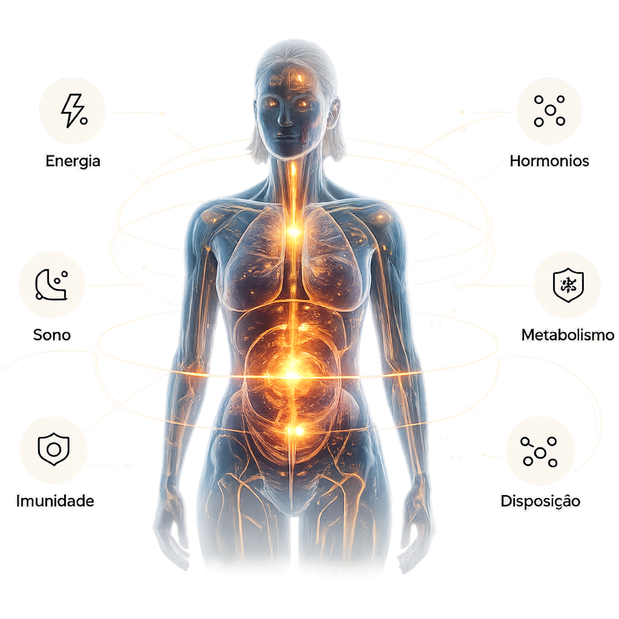 Ilustração do metabolismo humano